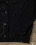 3sixteen Classic Cardigan - Black Boucle
