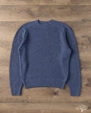 3sixteen Cotton Crewneck Sweater - Lapis Boucle