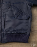 3sixteen CWU Flight Jacket - Blue Aviator Satin