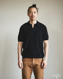 3sixteen Knit Polo - Vintage Black Boxweave