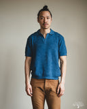 3sixteen Knit Polo - Vintage Blue Boxweave