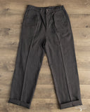 3sixteen Pleated Trouser - Black Linen