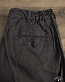 3sixteen Pleated Trouser - Black Linen