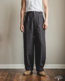 3sixteen Pleated Trouser - Black Linen