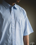 3sixteen Short Sleeve Commuter Shirt - Blue Stripe