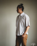 3sixteen Short Sleeve Commuter Shirt - Tan Stripe