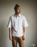 3sixteen Short Sleeve Commuter Shirt - Tan Stripe