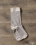 American Trench Breton Stripes Socks - Linen/Navy