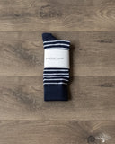 American Trench Breton Stripes Socks - Navy/White