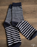 American Trench Breton Stripes Socks - Navy/White