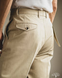 Barnstormer 1952UC Flat Front Chino Trousers - Beige