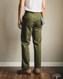 1952UC Flat Front Chino Trousers - Olive