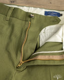 1952UC Flat Front Chino Trousers - Olive