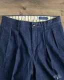 1955IND 2 Pleated Chino Trousers - Indigo