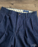 1955IND 2 Pleated Chino Trousers - Indigo