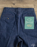 1955IND 2 Pleated Chino Trousers - Indigo