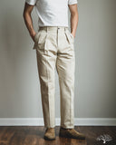 Barnstormer 1955UC 2 Pleated Chino Trousers - Beige