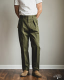 Barnstormer 1955UC 2 Pleated Chino Trousers - Olive