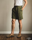 BS-B45S 2 Pleated Classic Shorts - Olive