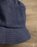 Cableami Linen Herringbone Bucket Hat - Dark Indigo
