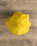 Cableami Linen Herringbone Bucket Hat - Mustard