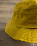 Cableami Linen Herringbone Bucket Hat - Mustard