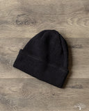 Cableami Linen Waffle Watch Cap - Black