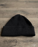 Cableami Linen Waffle Watch Cap - Black