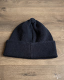 Linen Waffle Watch Cap - Navy