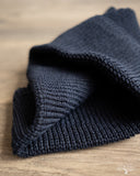 Linen Waffle Watch Cap - Navy