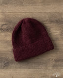Cableami Mohair Watch Cap - Burgundy