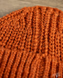 Cableami Wool Short Watch Cap - Orange