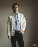 C.O.F. Studio Railway Jacket - Organic 13oz Ecru Stone Wash Denim