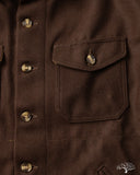 Dehen 1920 Crissman Overshirt - Brown Melton Wool