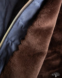Dehen 1920 N-1 Deck Jacket - Navy Waxed Canvas Brown Mouton (Modified)