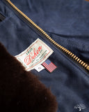 Dehen 1920 N-1 Deck Jacket - Navy Waxed Canvas Brown Mouton (Modified)