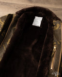 Dehen 1920 N-1 Deck Jacket - Dry Wax Cotton Darkwood Camo Brown Mouton