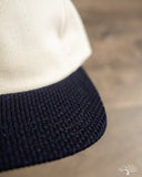 Dehen 1920 Baseball Hat - Natural Denim / Indigo Sashiko