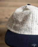Dehen 1920 Baseball Hat - Natural/Navy Heather Wool / Dark Navy Melton Wool