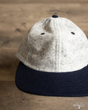 Dehen 1920 Baseball Hat - Natural/Navy Heather Wool / Dark Navy Melton Wool