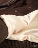 Dehen 1920 Varsity Jacket - Brown Melton / Antique Brandy Leather