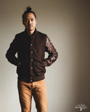 Dehen 1920 Varsity Jacket - Brown Melton / Antique Brandy Leather