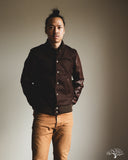 Dehen 1920 Varsity Jacket - Brown Melton / Antique Brandy Leather