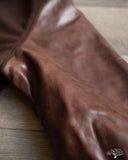 Dehen 1920 Varsity Jacket - Brown Melton / Antique Brandy Leather