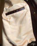 Dehen 1920 Varsity Jacket - Brown Melton / Antique Brandy Leather