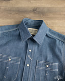 Fitted Underground Chelsea Selvedge Work Shirt - Teal