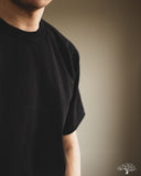 Flat Head FN-HTK-001 - 20oz Heavy Loopwheel Tee - Black