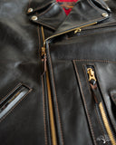 FN-LJ-HW004 - Horsehide Double Rider's Leather Jacket