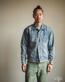 Flat Head FN-OJ-D101C 14.5oz 40's Type I Denim Jacket - Real Aging