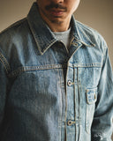 Flat Head FN-OJ-D101C 14.5oz 40's Type I Denim Jacket - Real Aging